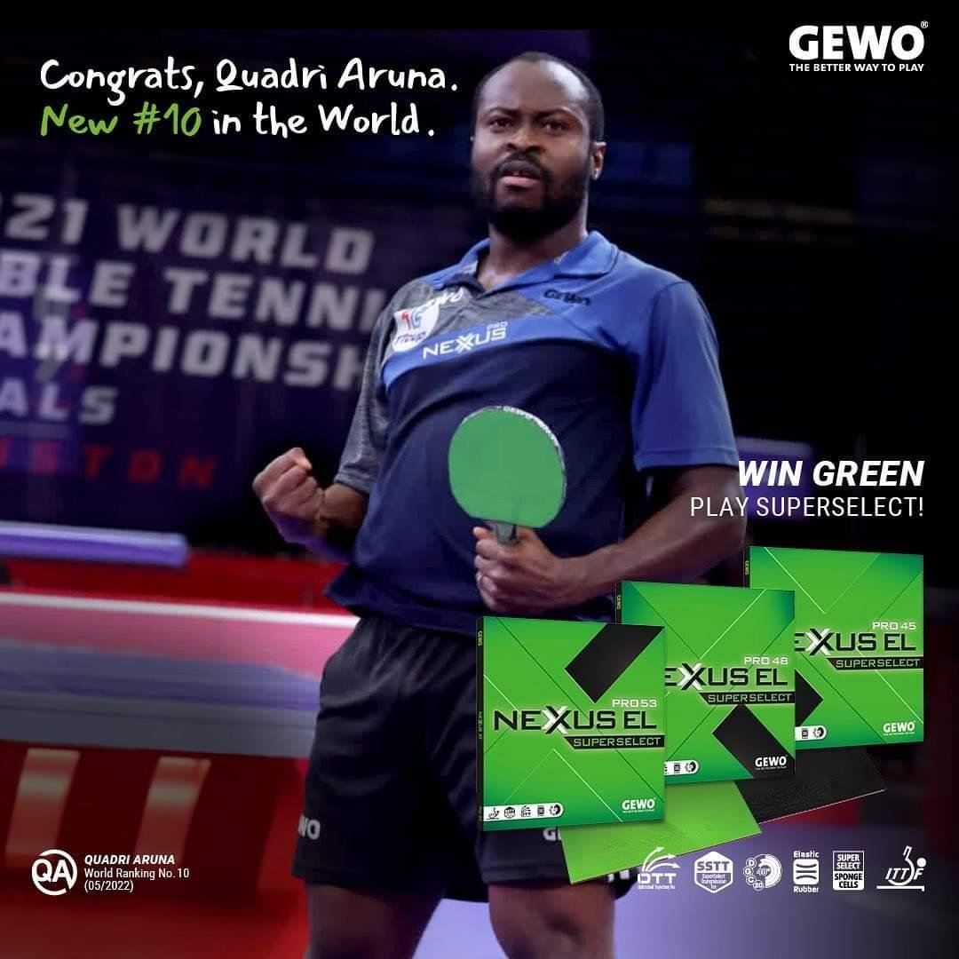 Quadri Aruna Up To World Ranking # 10